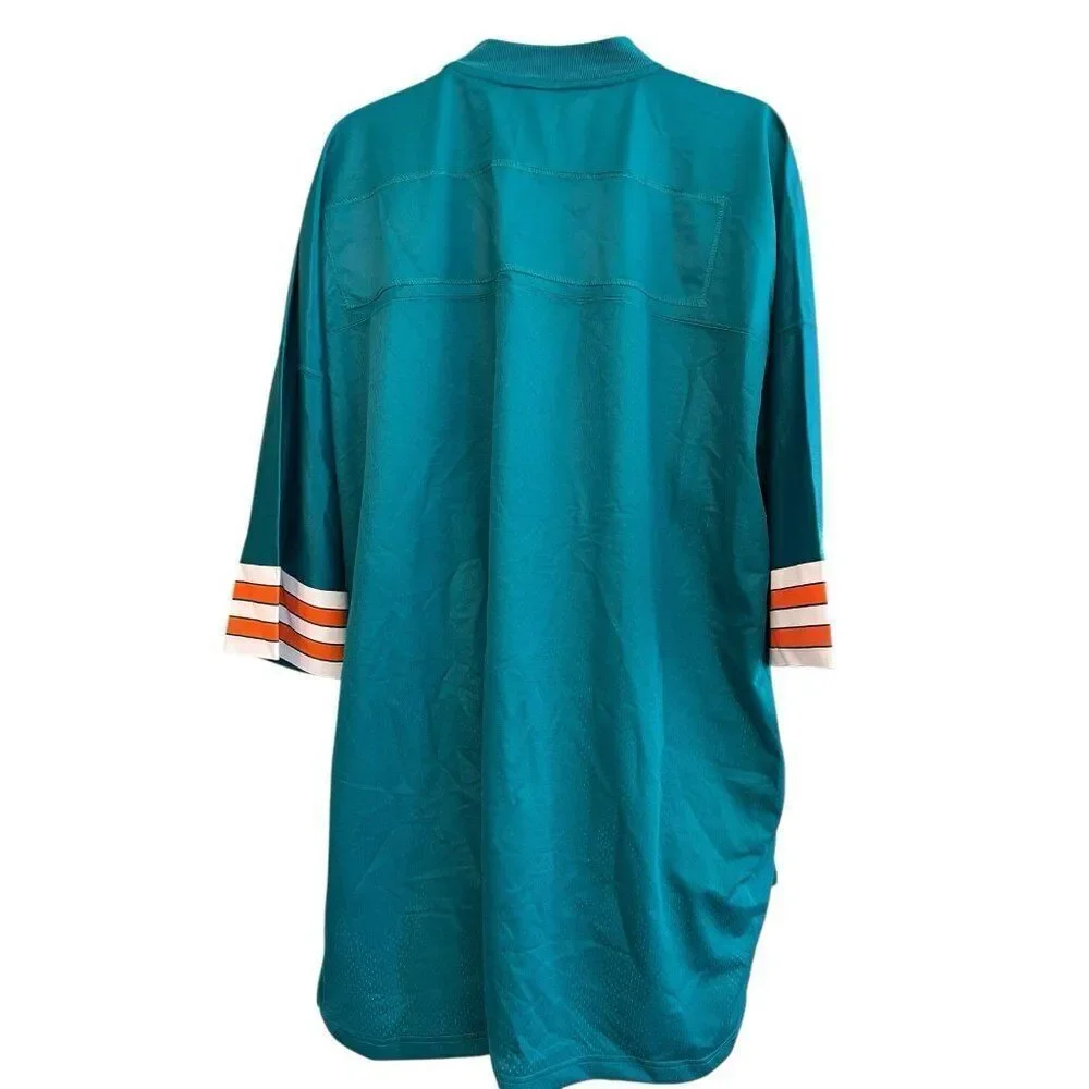 Mens 4XL NFL Pro Line Vintage Miami Dolphins Football Blank Jersey New